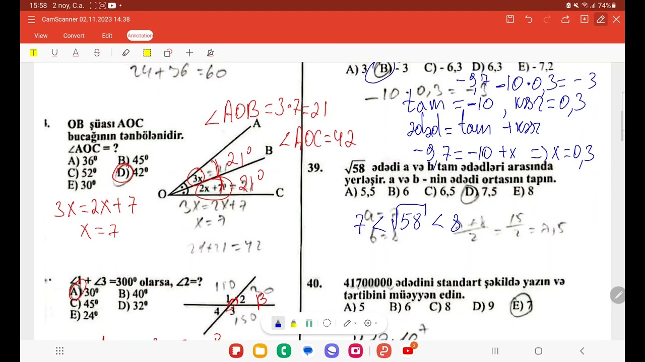 EDU COMPANY (buraxılış sınaq imtahanı)-- Riyaziyyat (9-cu sinif)