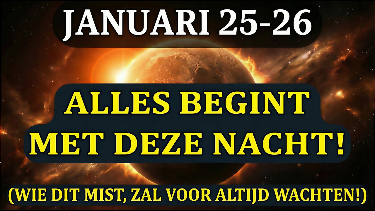 ⚠️ Let op! Het universum herschrijft je lot op 25–27 januari. Grijp je kans!