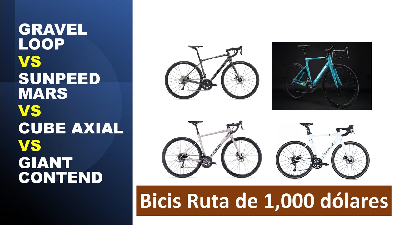Contraste de 4 bicis de ruta nivel 1,000 dólares