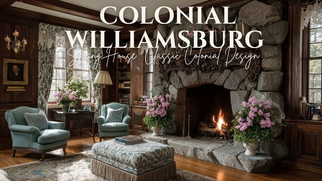 Colonial Williamsburg Spring House  Classic Colonial Design with Fresh Spring Accents