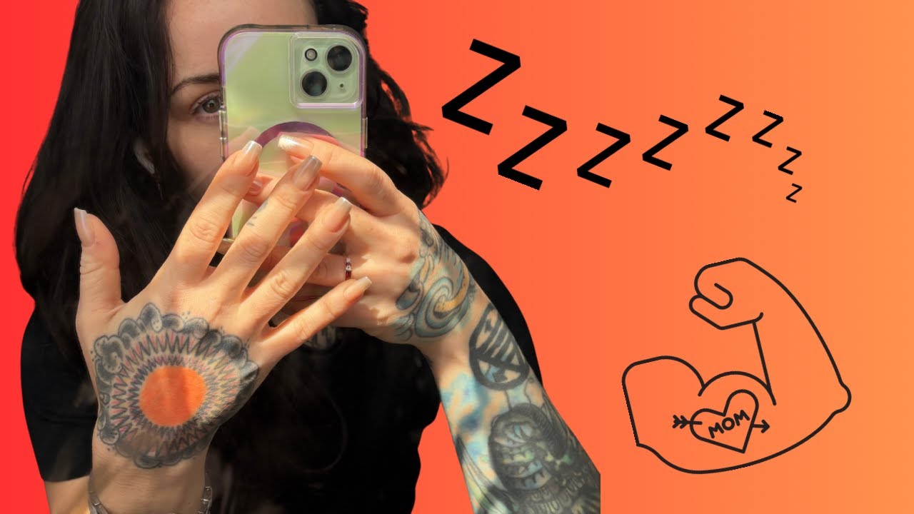 ASMR whispered tattoo tracing show and tell