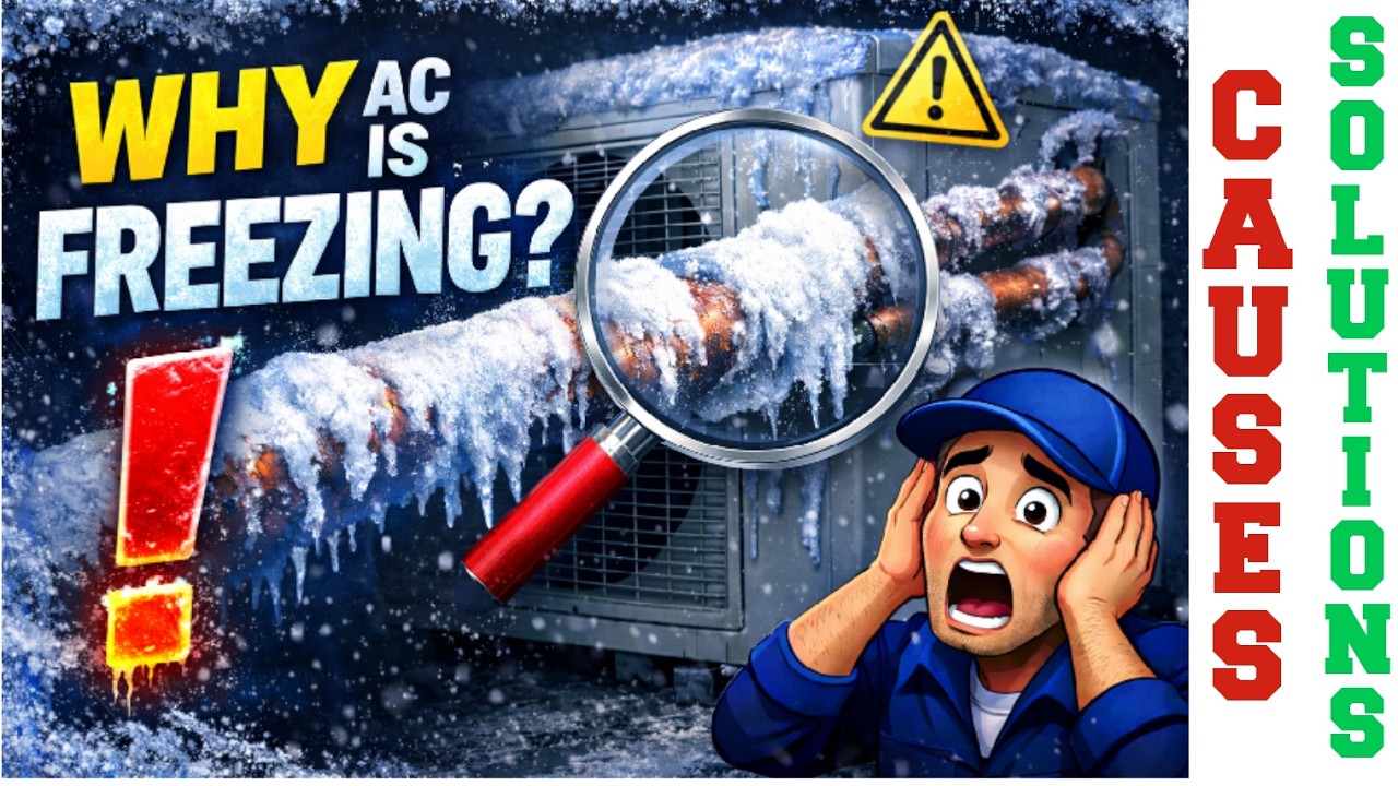 Почему в кондиционере образуется лед ❄️ | Объяснение причин обледенения всасывающей, жидкостной и...