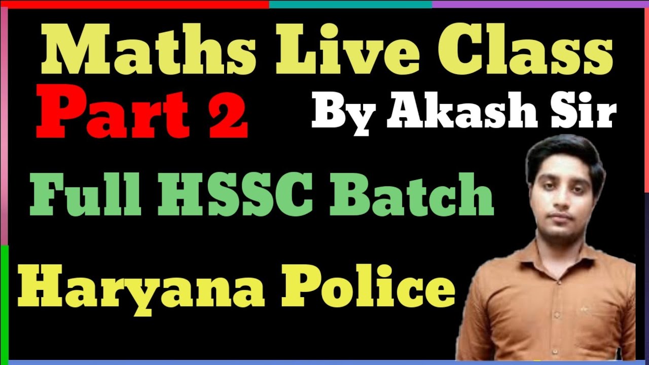 HSSC Maths Special Live Class Algebra Part 2 By Akash Jogi