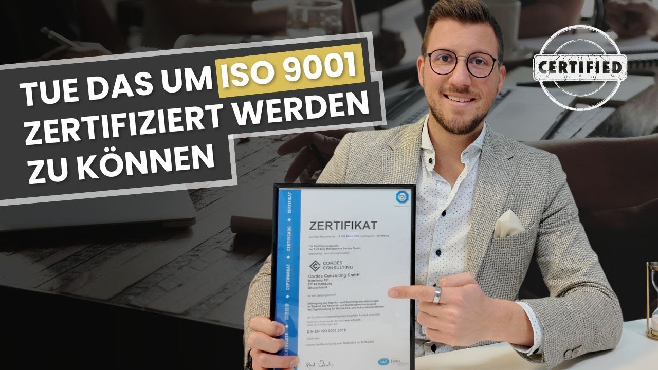 Bereit f&uuml;r Zertifizierung? Erf&uuml;llst du die Voraussetzungen? (ISO 9001)