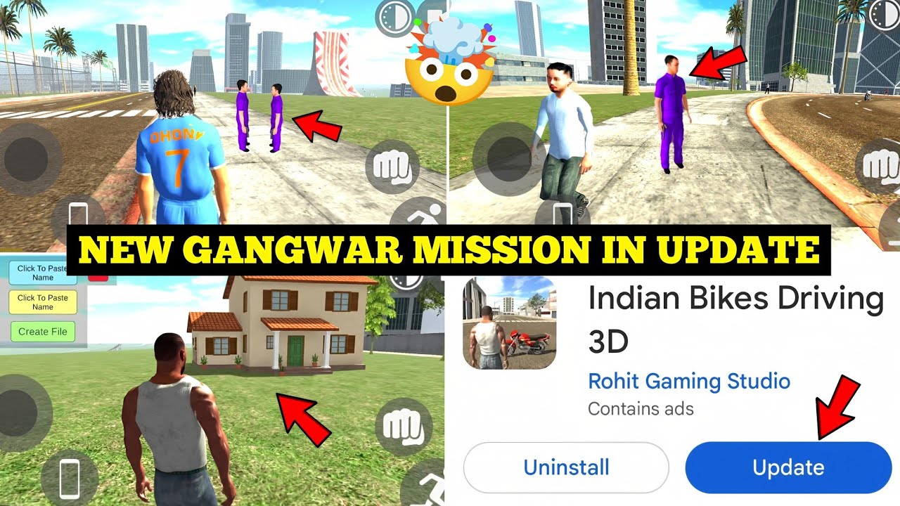 New Gangwar Mission in Indian Bike Driving 3D New Update 🤯🔥| Secret Mission in City | Harsh in Game