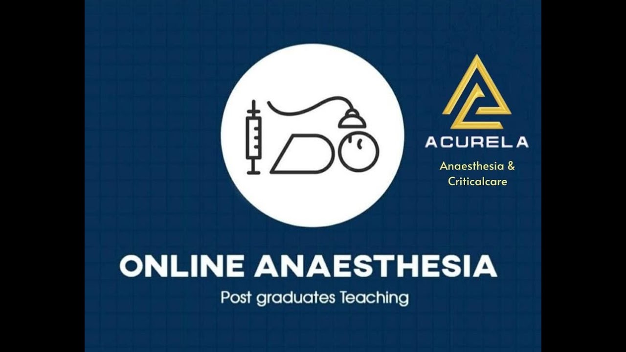 #20: Online Anaesthesia 22 05 2022 ( INDUCTION AGENTS; MUSCLE RELAXANTS)