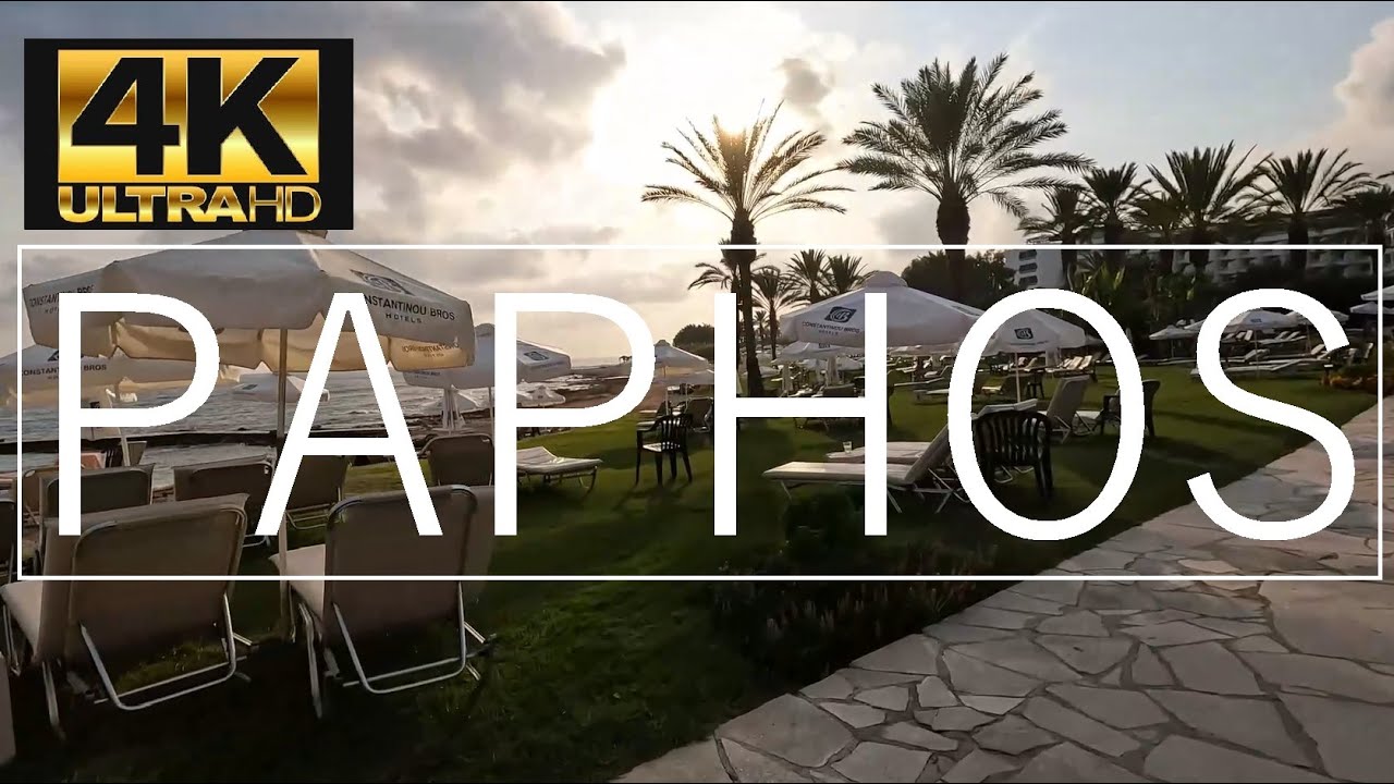 PAPHOS - CYPRUS [1 Hour Walking Tour in 4K]