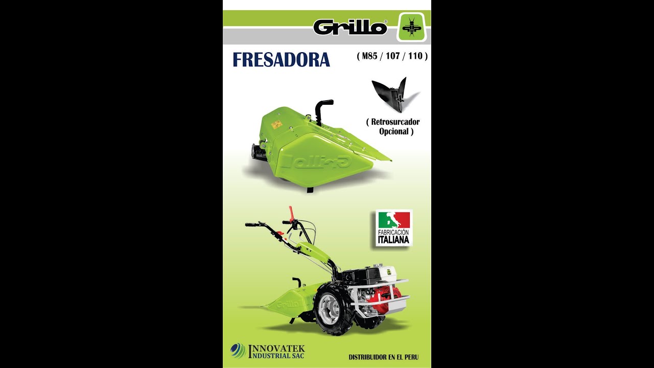Demostracion Minitractores Grillo Peru con fresadora (rotovator, tiller)
