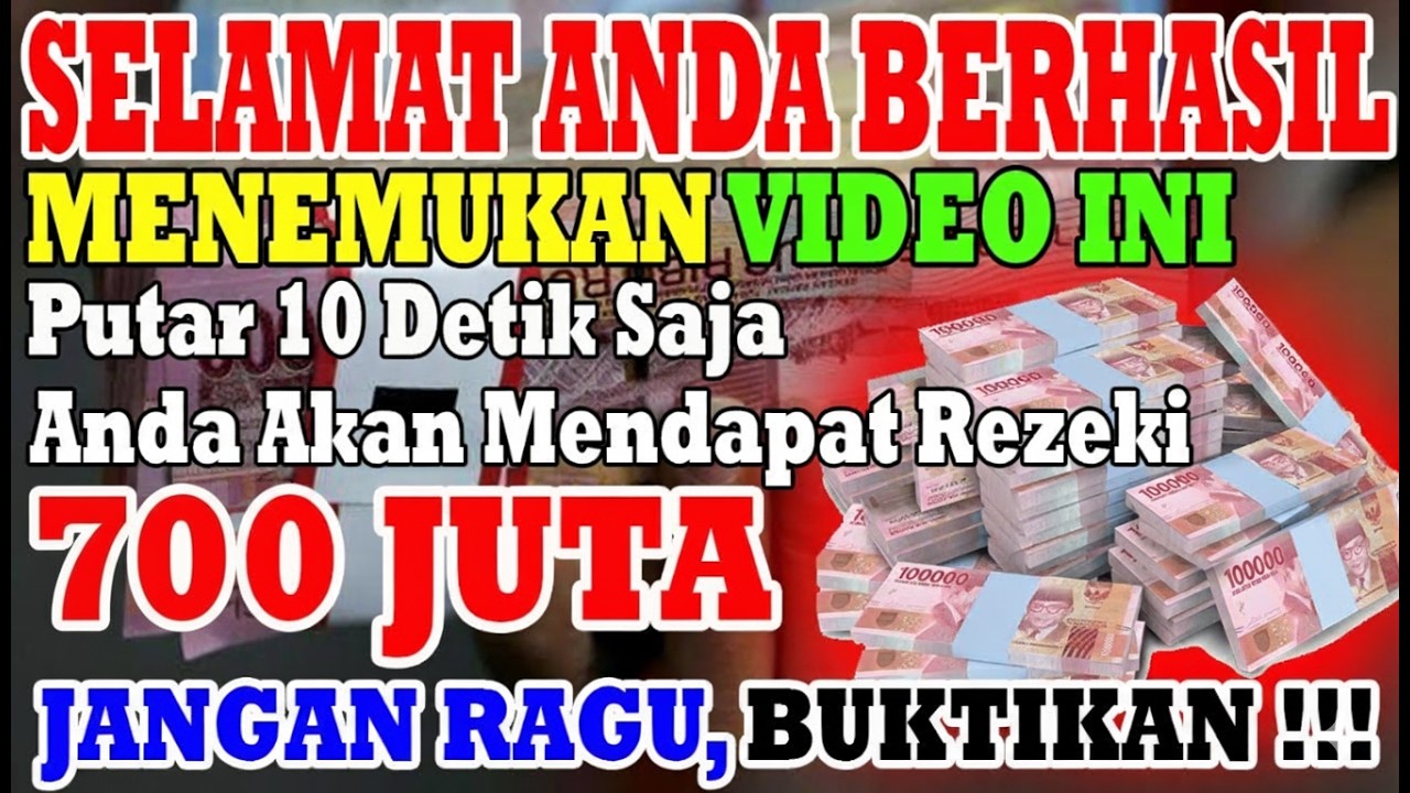 SELAMAT ANDA TERPILIH HARI INI ✅ UANG DATANG SENDIRI KERUMAH ANDA | Doa pembuka rezeki
