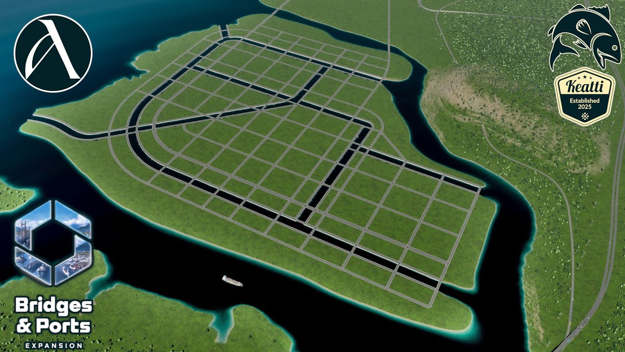 Canaliser le delta pour préparer l'arrivée de la ville - modée Cities: Skylines II [FR]