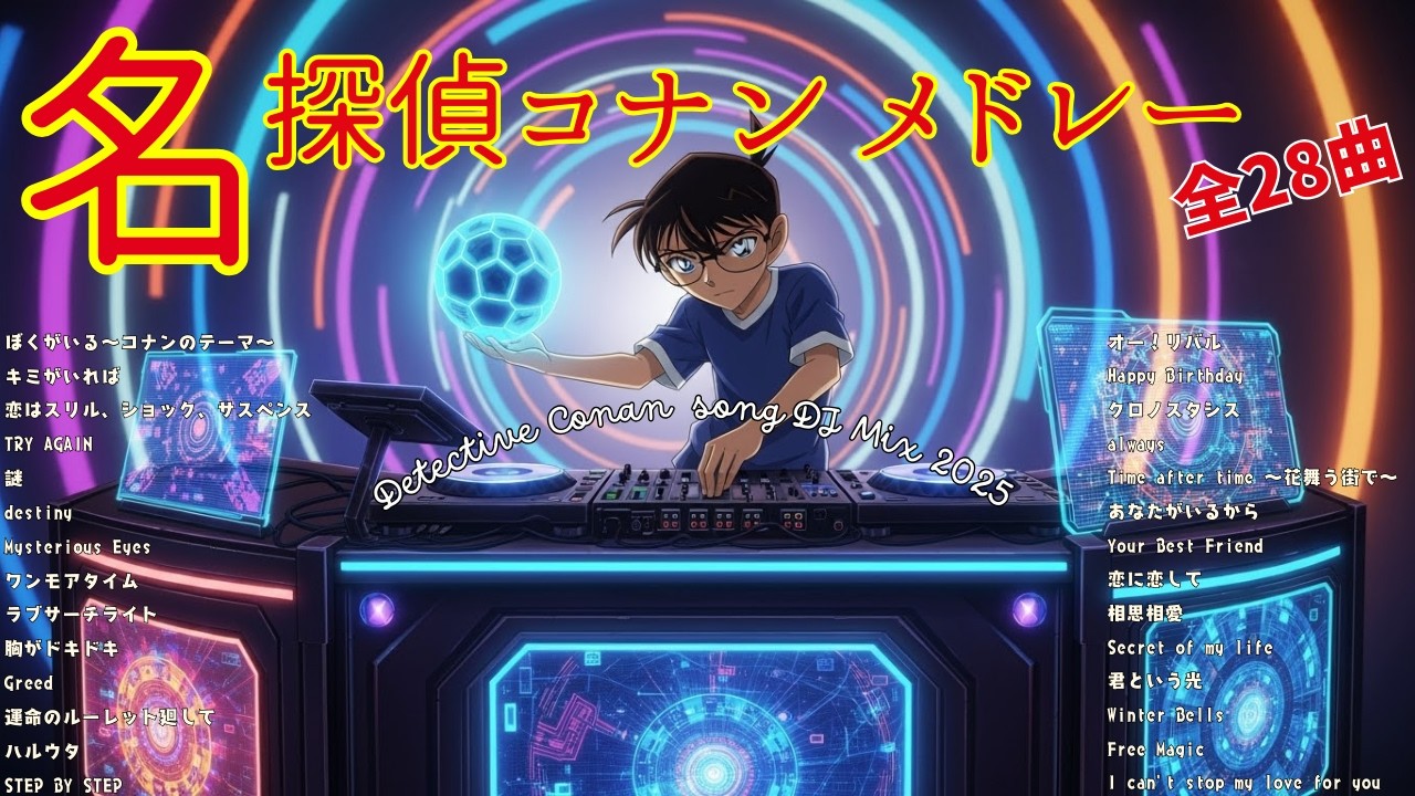 名探偵コナンメドレー2025【作業用BGM】コナン神曲Mix 28曲【高音質BGM聞き流し】~DJ Mix~アニソン　コナン主題歌　コナン映画