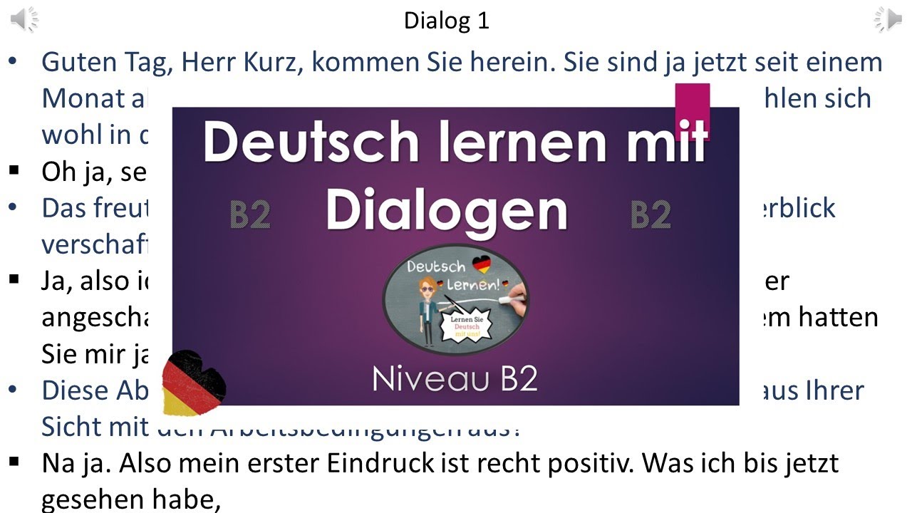 Dialoge B2 | Deutsch lernen durch Hören | 7 |
