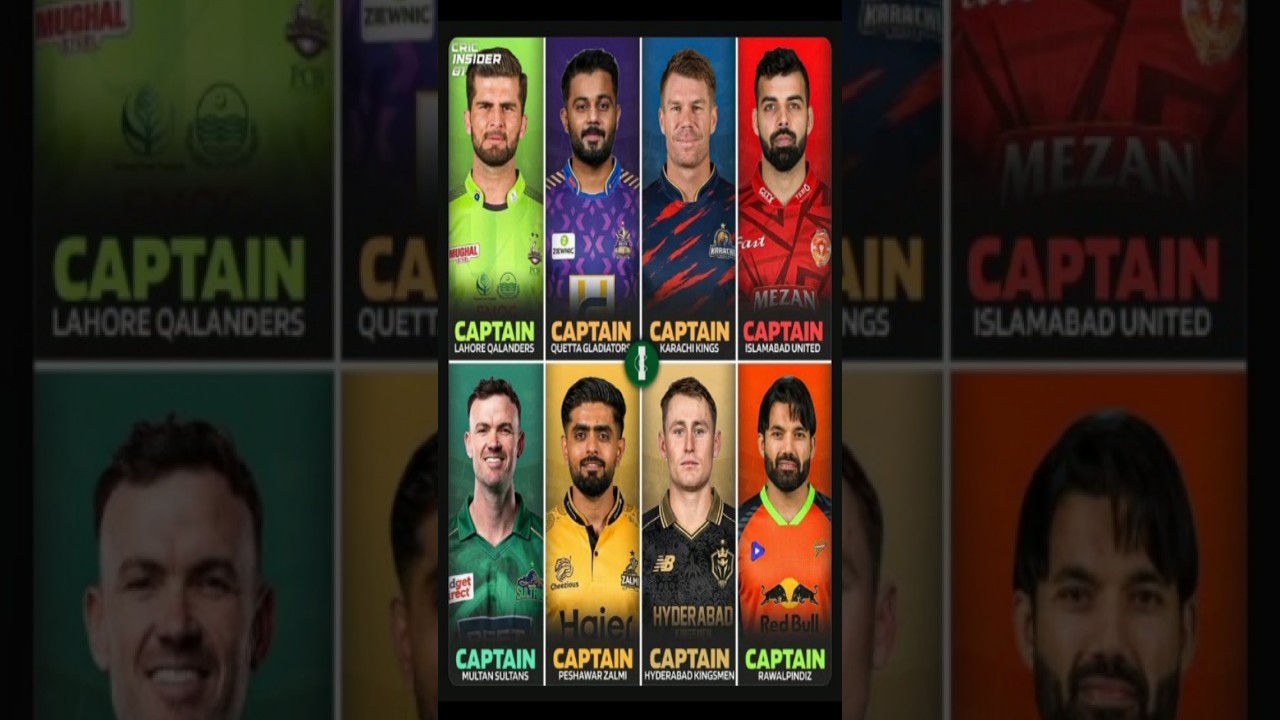 PSL 2026 ALL TEAM'S CAPTAIN