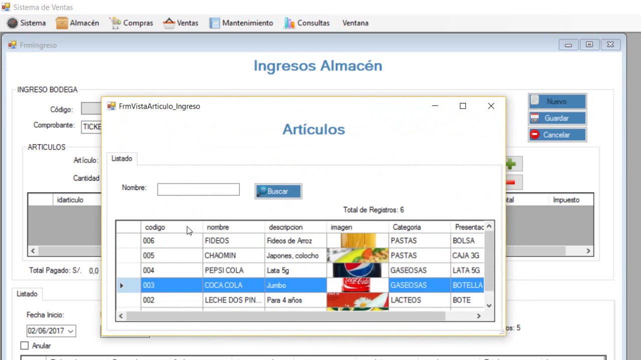 Sistema o programa para supermercado, punto de venta, farmacia, ferretería