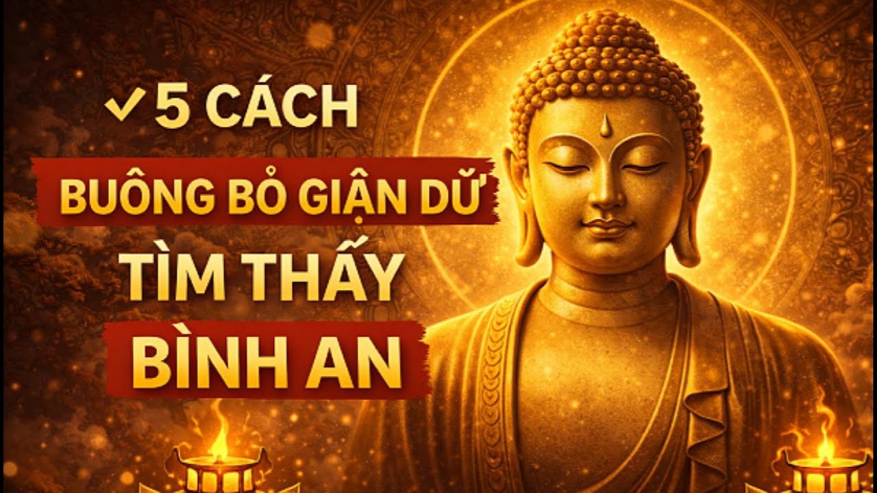 Lời Phật Dạy: 5 Cách Để Buông Bỏ Nóng Giận - Tâm Sẽ Bình An #LờiPhậtDạy#PhậtPháp