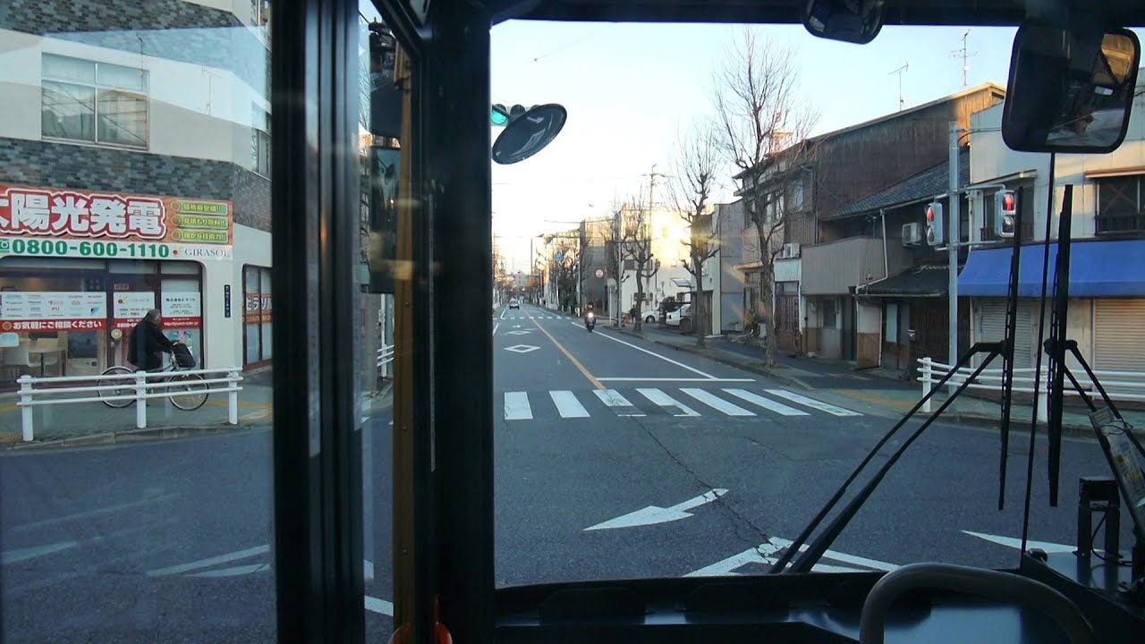 【前面展望】名古屋駅～名古屋城～名古屋テレビ塔～名古屋駅【名古屋市交通局・観光ルートバス「めーぐる」】