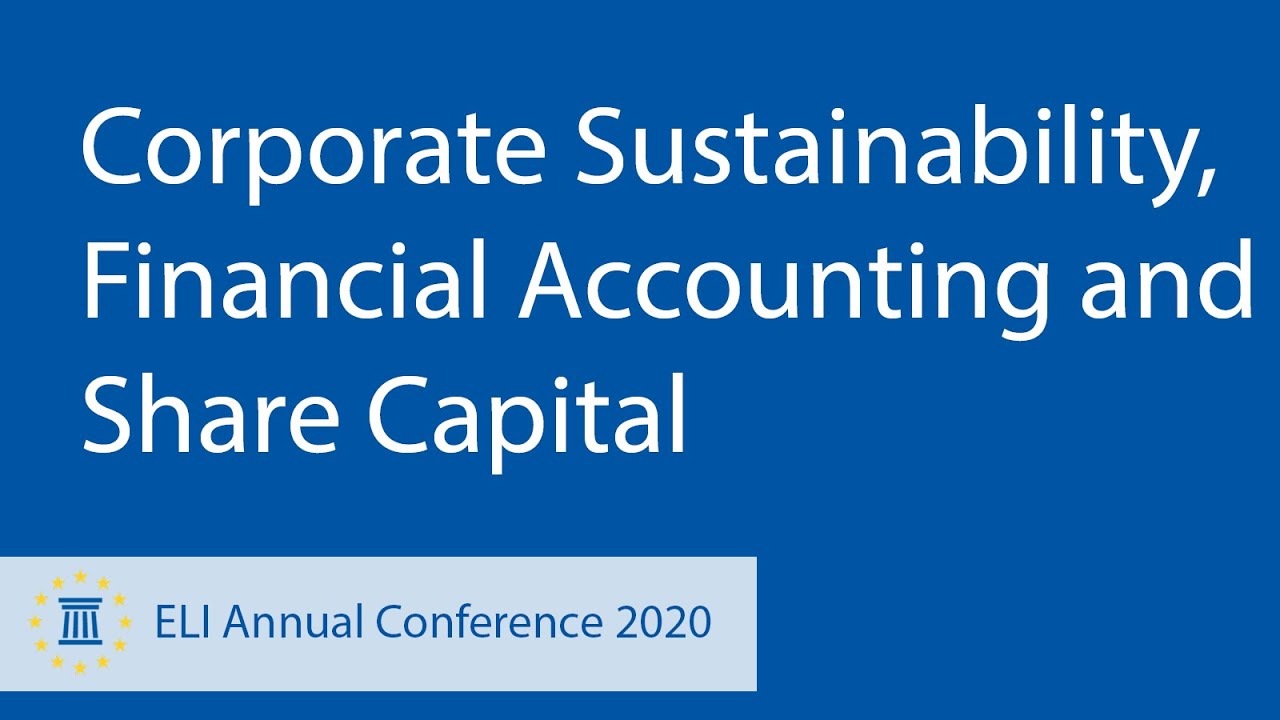 Corporate Sustainability, Financial Accounting and Share Capital