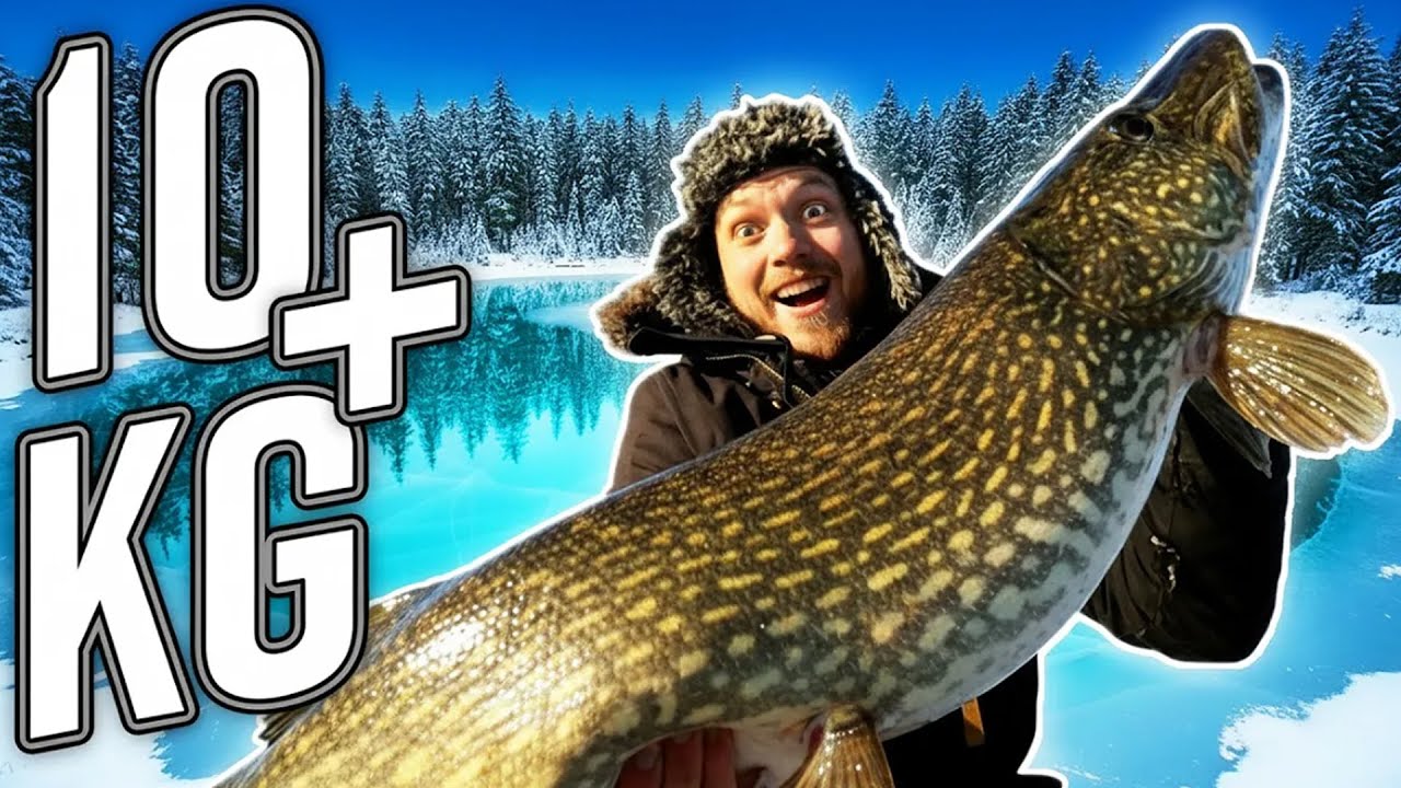 PÊCHE DE RÊVE : Un brochet géant à la première de la pêche sur glace