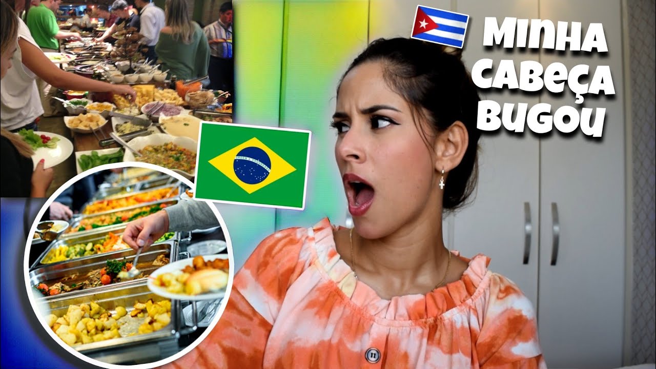 MINHA REAÇÃO AO VER UM SELF-SERVICE PELA PRIMEIRA VEZ NO BRASIL #nayimora  #gringos #cubanos