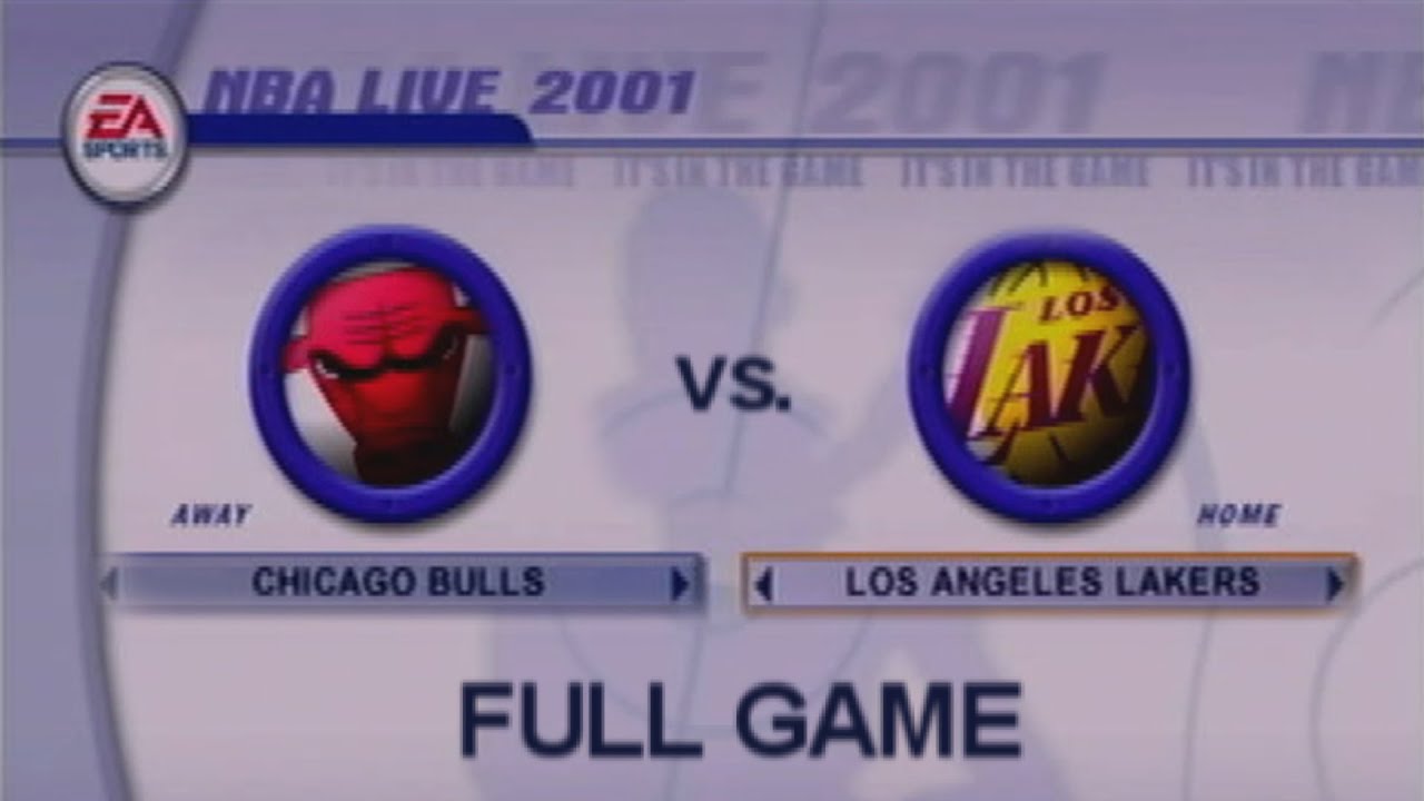 NBA Live 2001 (PS2) - Chicago Bulls @ Los Angeles Lakers (full game)