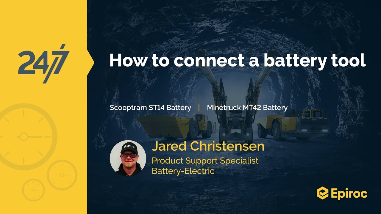 How to connect a battery tool | Scooptram ST14 Battery | Minetruck MT42 Battery