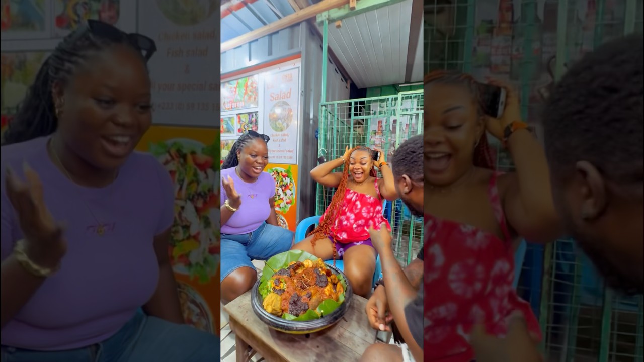 Nigerians Eat Authentic Ghanaian Waakye For The First Time in Accra - Mabel Local Dishes, Kotobabi
