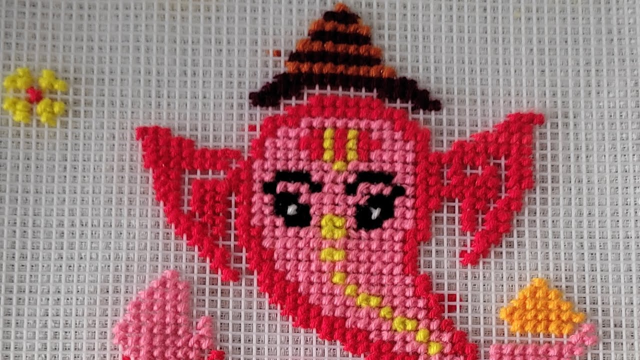 crossstitch Ganesh design|Ganesh|viral video|ason|আসন সেলাই|plastic canvas Ganesh design