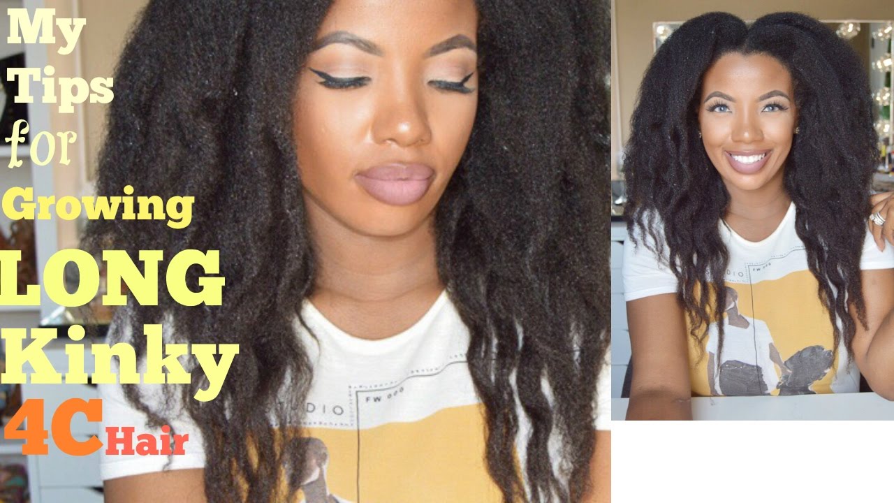 My Tips for Growing Long 4C Kinky Natural Hair - Waist Length Natural Hair