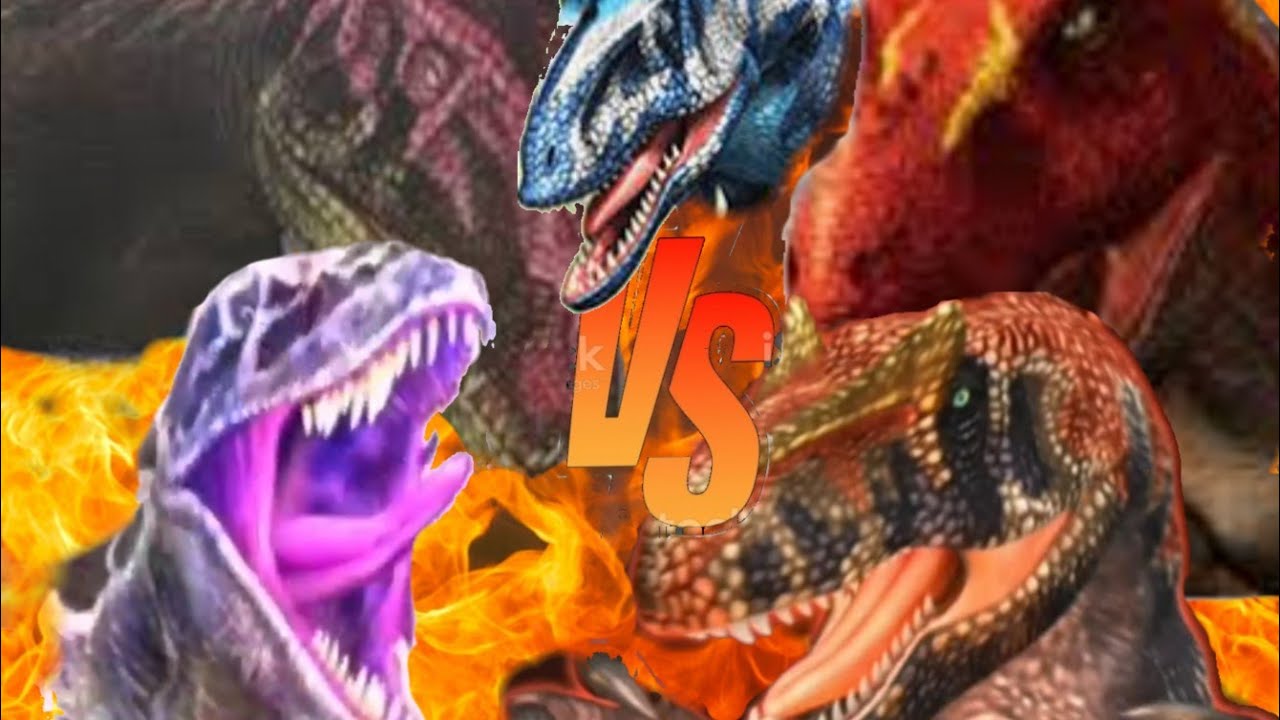 Saurophaganax vs Megalosaurus vs Tyrannosaurus vs Cryolophosaurus vs Acrocanthosaurus [AMV]