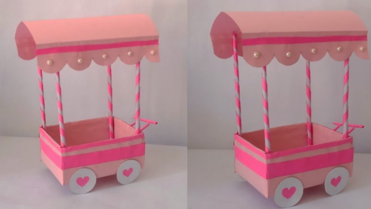 DIY miniature ice cream cart | how to make ice cream cart at home