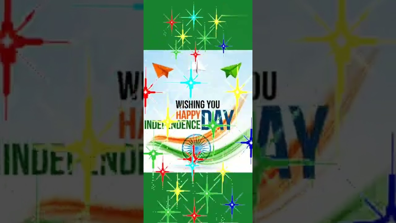 green screen HD screen 3D animation effects background modified independence day celebrations