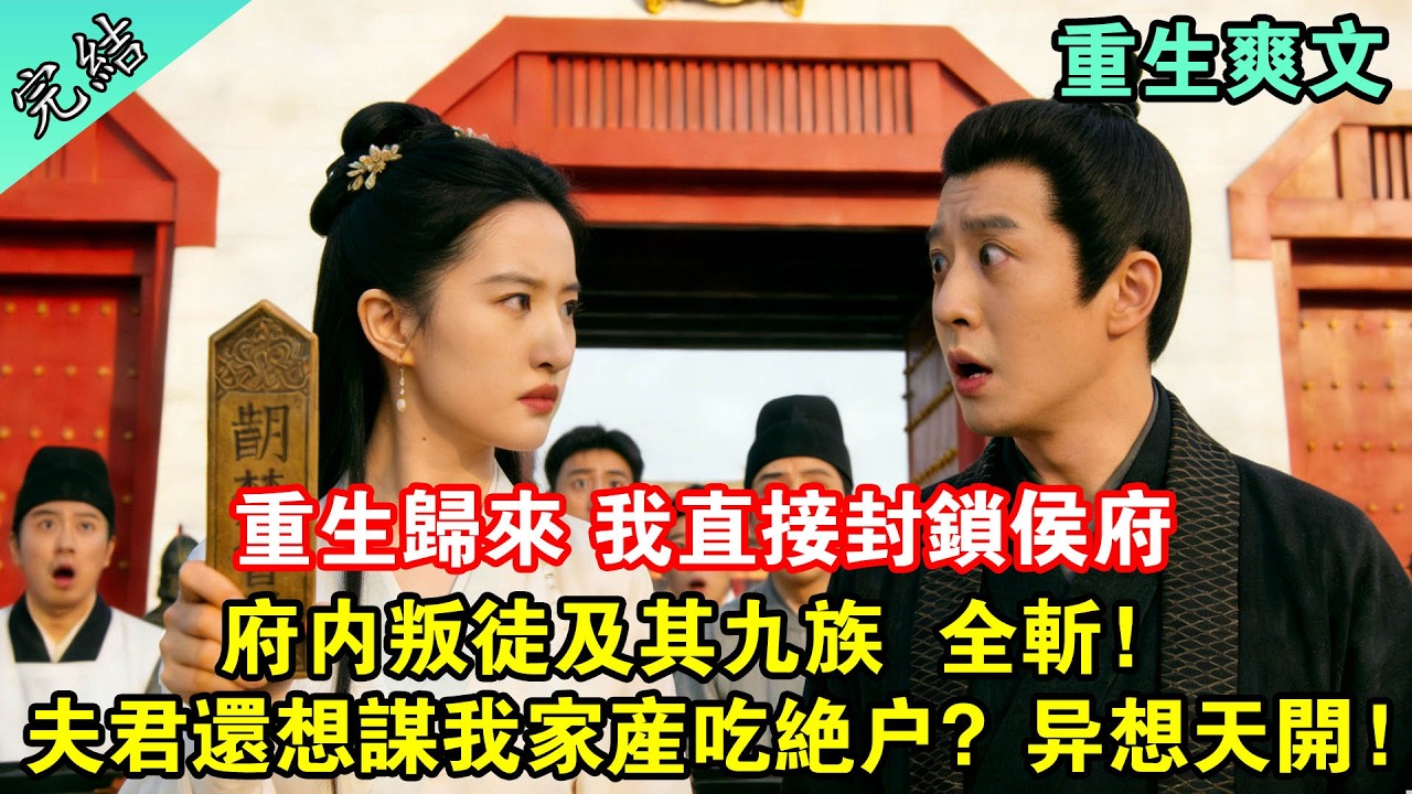 重生歸來 我直接封鎖侯府，府內叛徒及其九族 全斬！夫君還想謀我家產吃絕戶？異想天開！#一口氣看完 #完結 #古言 #重生 #爽文 #大女主 #一口氣聽完 #女生必看 #小說推文 #女頻 #有聲書