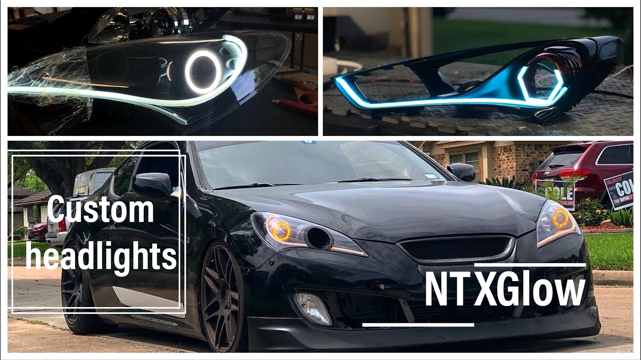 Custom Genesis Coupe headlight compilation - NTXGLOW