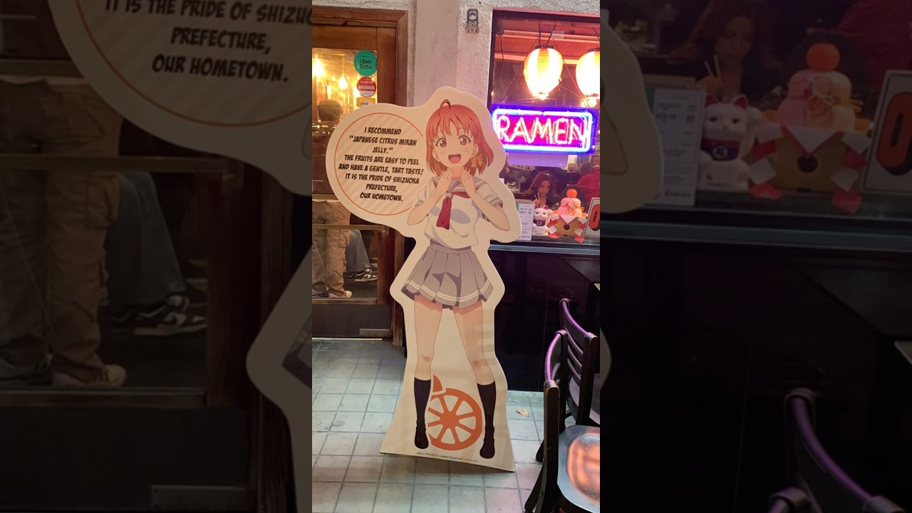 Love Live! Sunshine collaboration event in January 2024 in Little Tokyo.