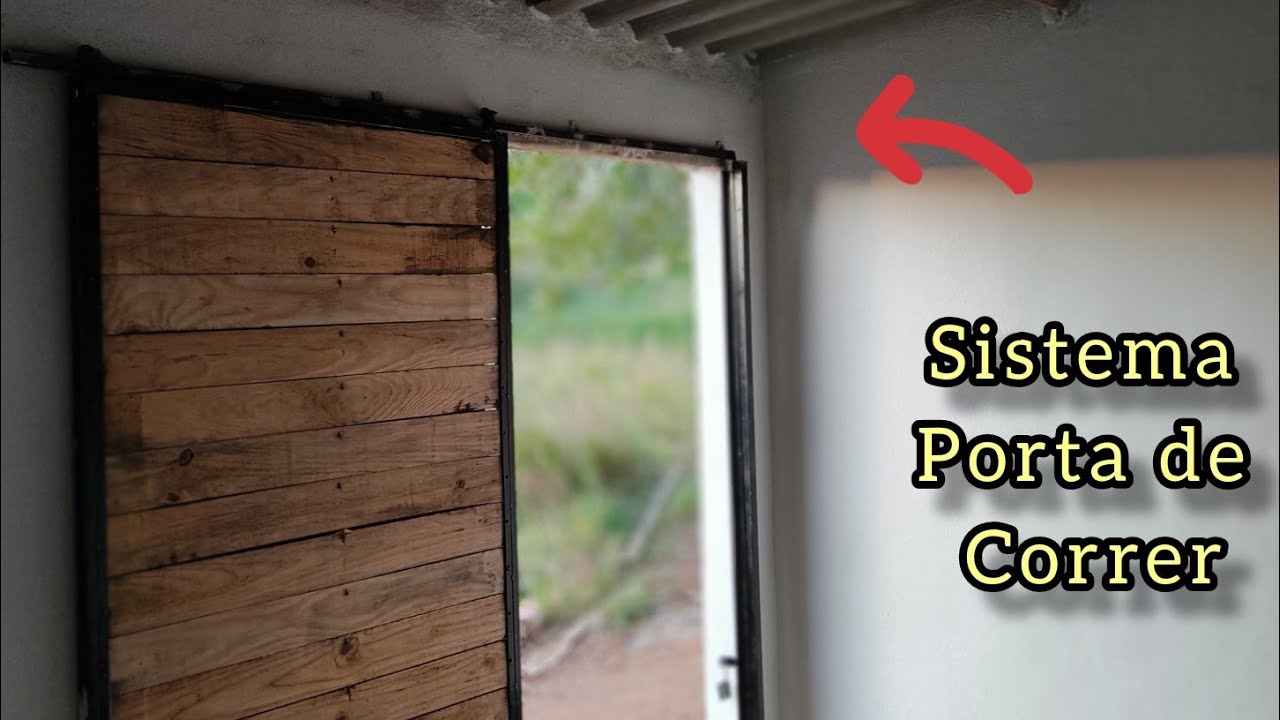 veja o sistema  porta de correr