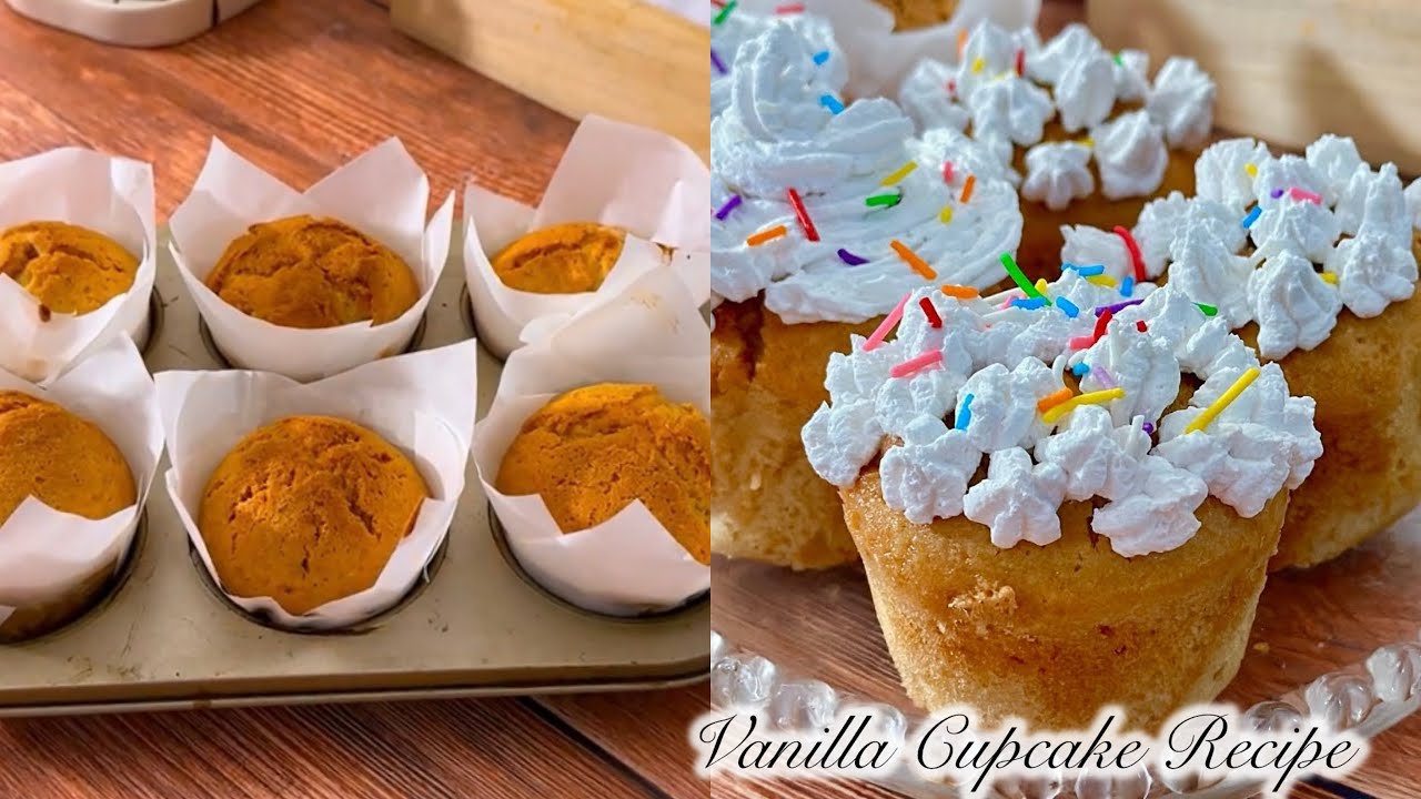 Vanilla Cupcake Recipe | Best Vanilla Cupcake Recipe | Moist Vanilla Cake Recipe