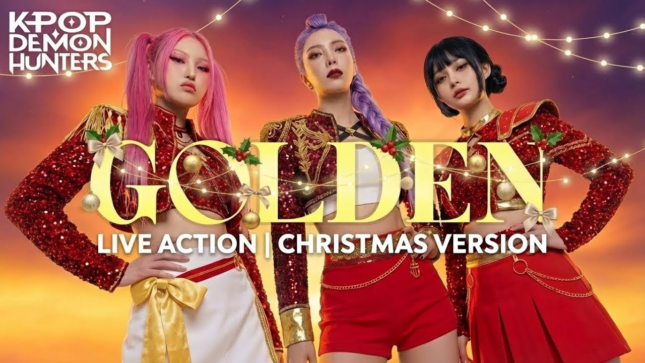 GOLDEN - KPop Demon Hunters | Live Action | Christmas Version