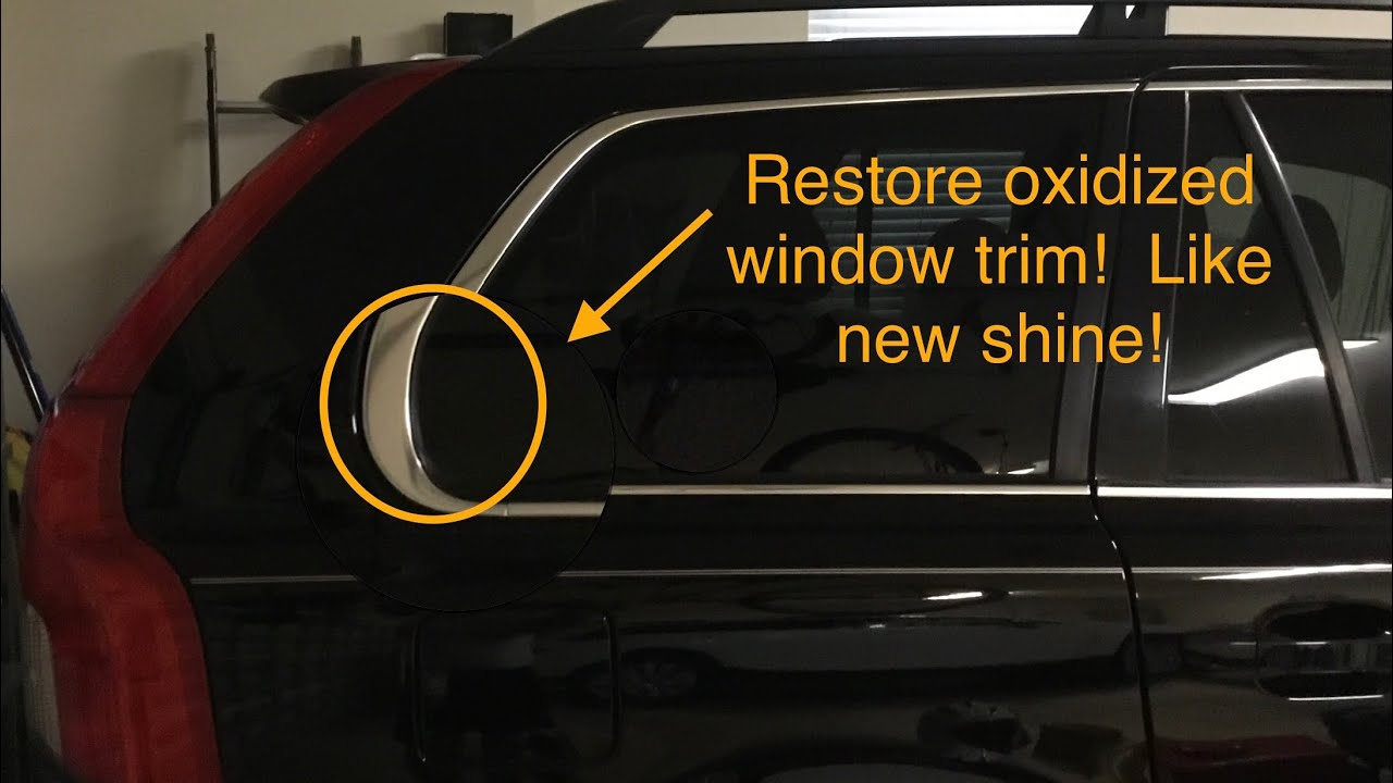 Restore car window trim using Mothers Mag and Aluminum polish