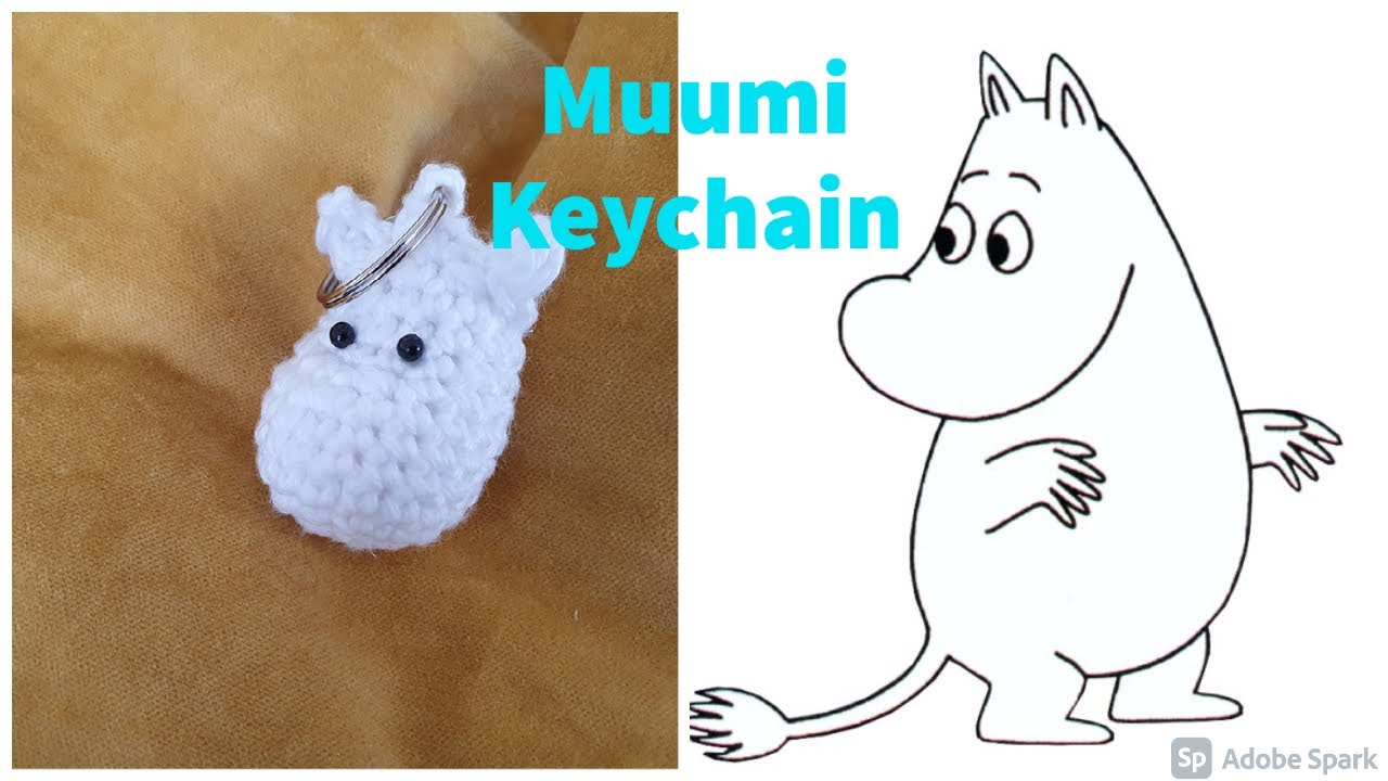 Amigurumi Muumi keychain - Easy tutorial - For beginners