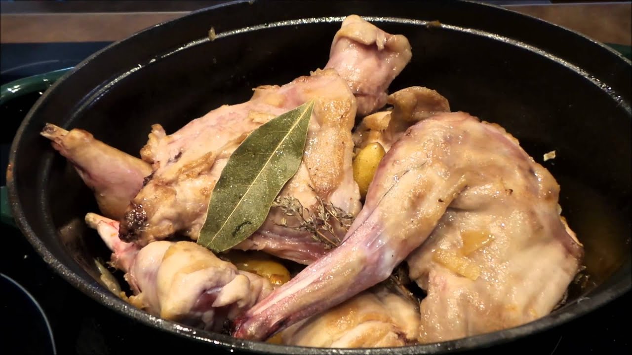 LAPIN EN COCOTTE ET SES POMMES DE TERRE RATTE
