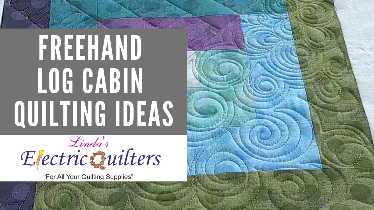 Freehand Quilting Ideas for a Log Cabin Block - Quilting Tutorial