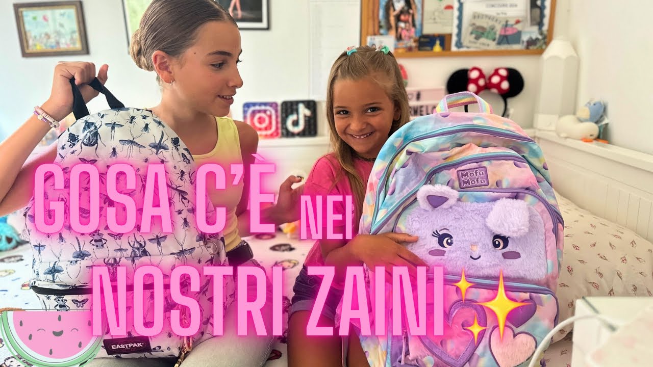 COSA C'È' NEI NOSTRI ZAINI / MEDIE - ELEMENTARI 🤯😍✨