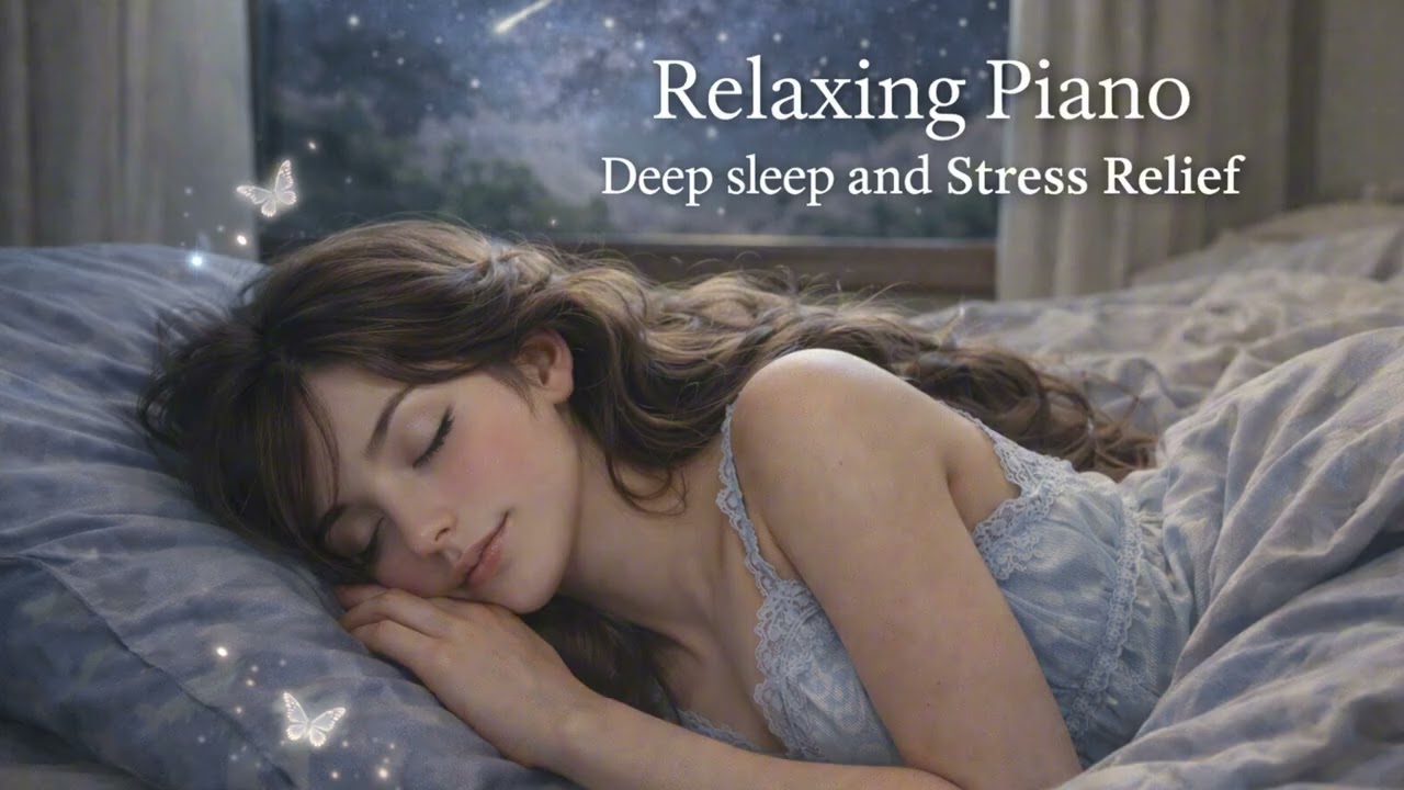 2 Hours Relaxing Piano with Rain & Thunder 🌧 Deep Sleep Music