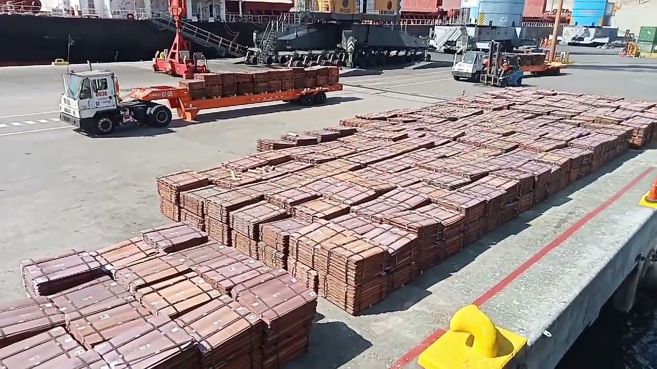 ANGAMOS/ANTAFAGOSTA CHILE(copper cathodes)MADISKARTING POGITO#loading #coppercathodes#seamanslife