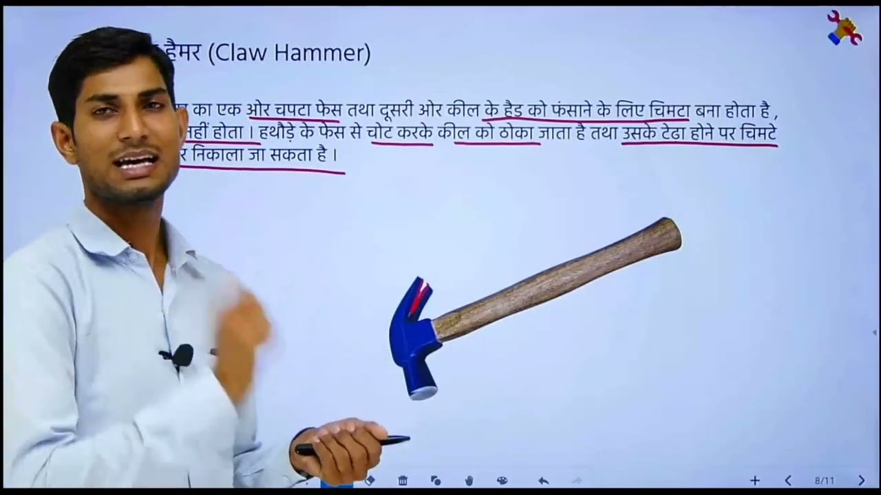 Types of Hammer and Their Uses in Hindi | Hammer Tool | हैमर के प्रकार | Fitter Theory App