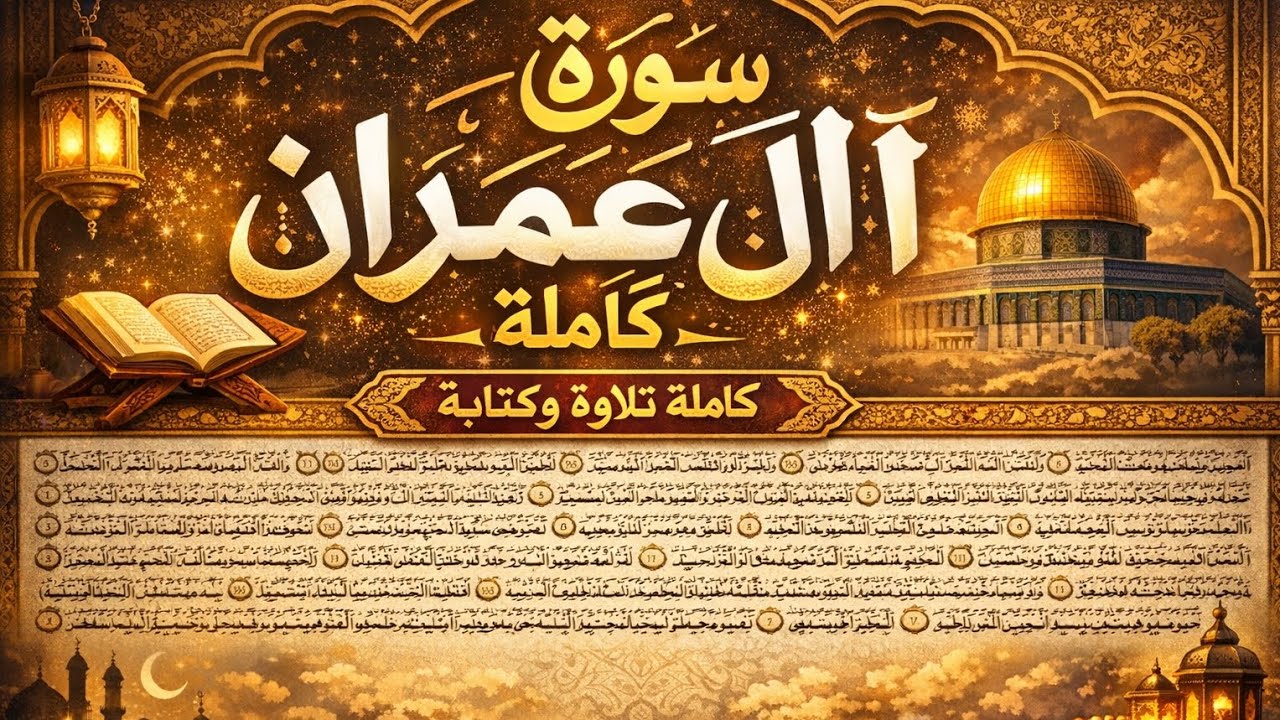 سورة العمران كاملة بصوت جميل جدا 🥰#القرآن_الكريم#سورة_العمران