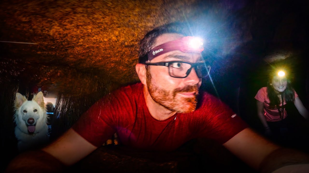 Trying not to get stuck in the Percy Bysshe Caves