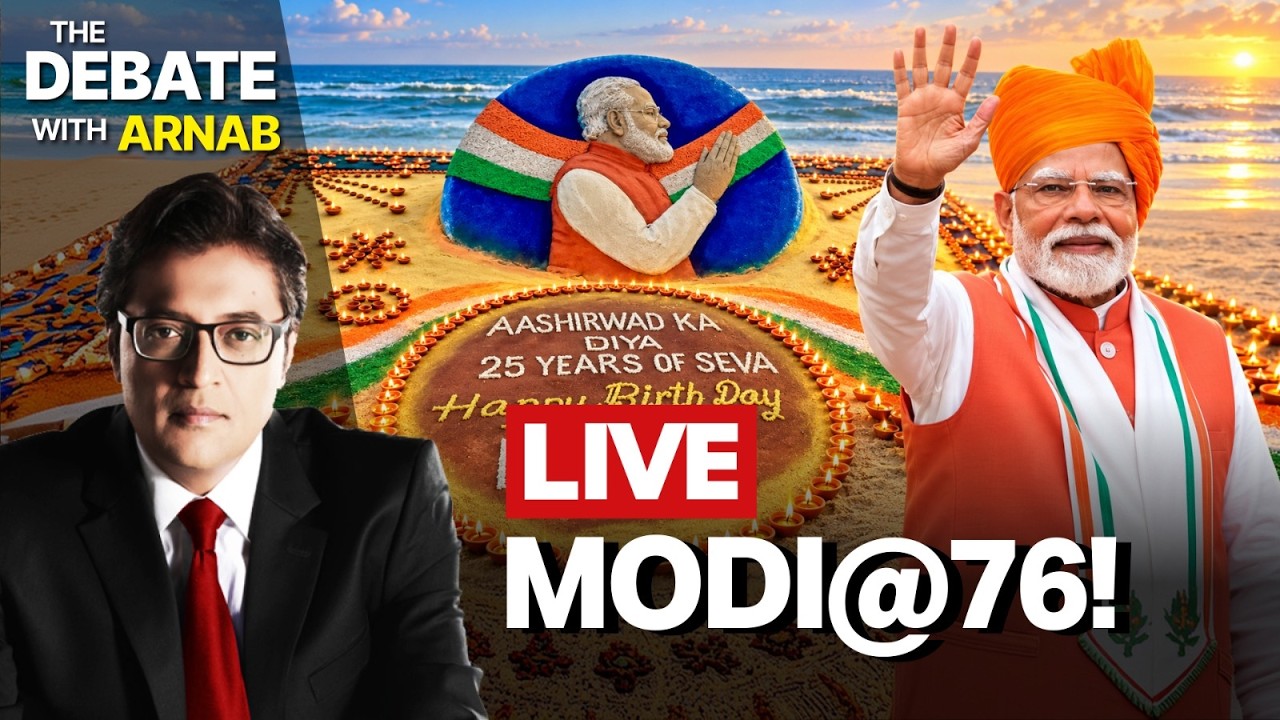 Arnab LIVE: Wishes Pour In As PM Modi Turns 76, How Numbers Tell A Spectacular Story!