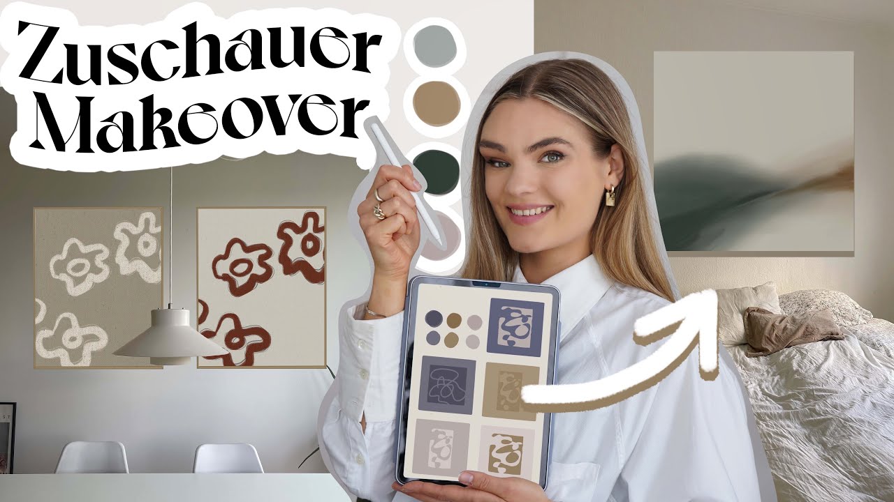 Ich male Kunst f&uuml;r eure leeren W&auml;nde - Zuschauer Room Makeover // I'mJette