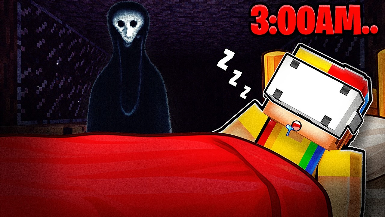 I Slept Overnight in VR Minecraft with Horror Mods!